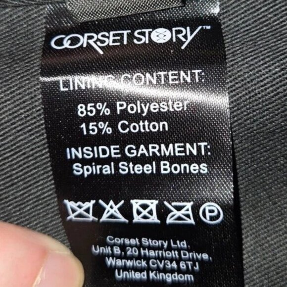 REAL Corset UK22 US18. Blue & White Over bust Steel Boned. High Quality NWT - Picture 11 of 14